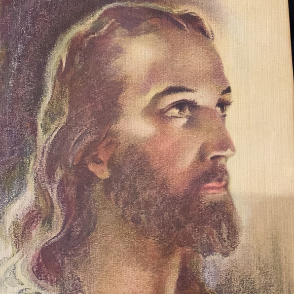 Accents Vintage Picture Of Jesus By Wesallman Copyright 1935
